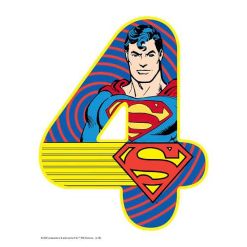 Superman Number 4 Edible Icing Image - Click Image to Close